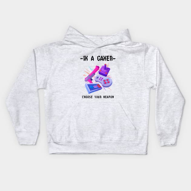 Im a gamer Kids Hoodie by ronniepersson